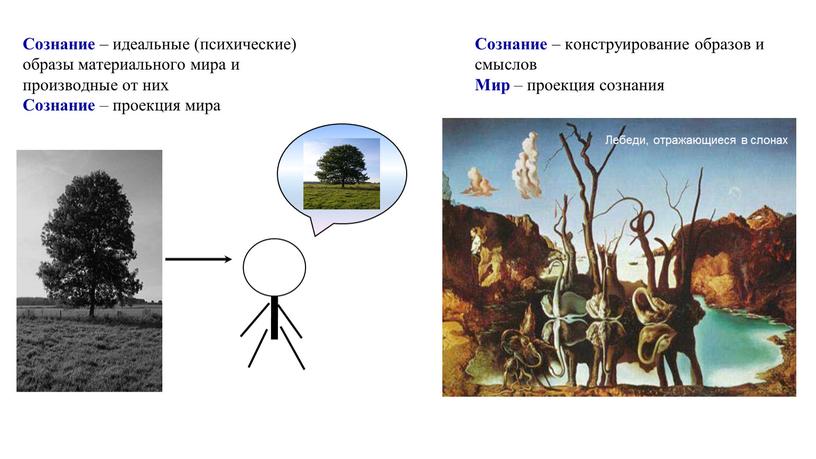 Сознание – идеальные (психические) образы материального мира и производные от них