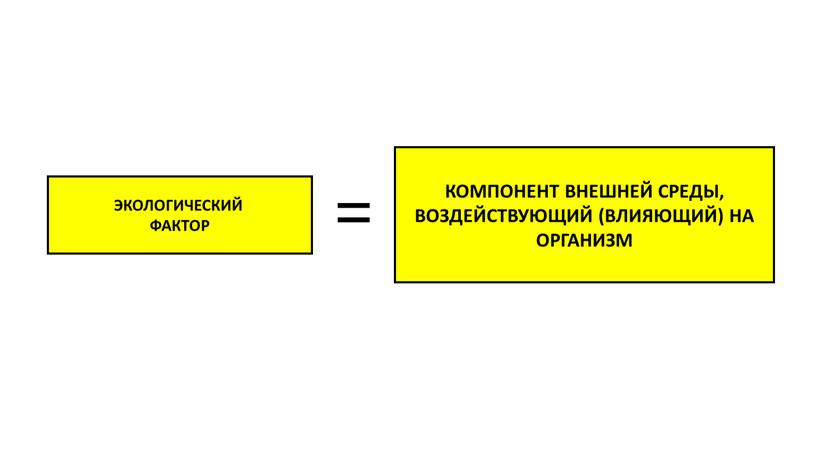 ЭКОЛОГИЧЕСКИЙ ФАКТОР КОМПОНЕНТ