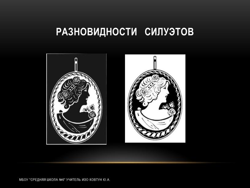 Разновидности силуэтов МБОУ "Средняя школа №6"