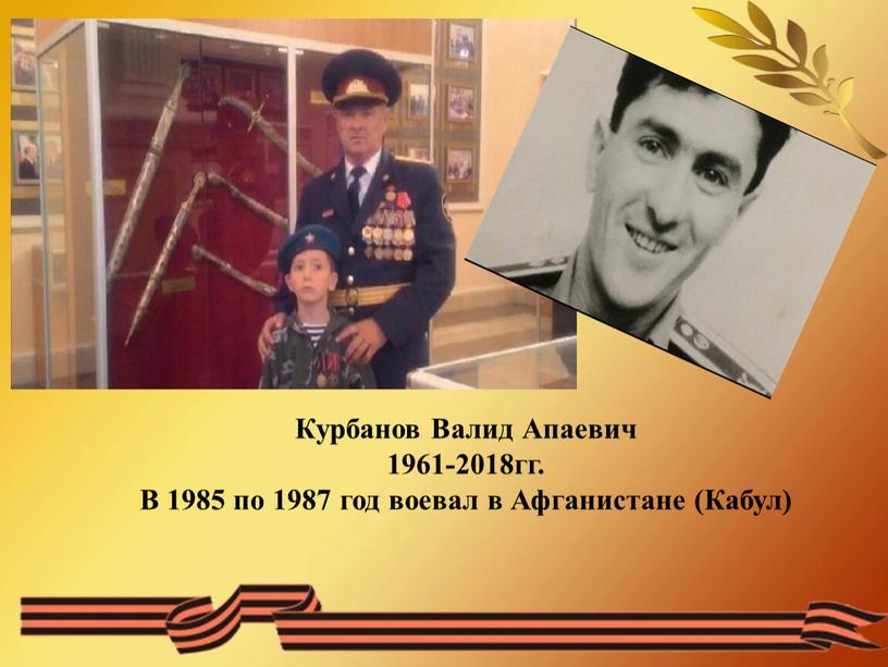 Курбанов Валид Апаевич 1961-2018гг