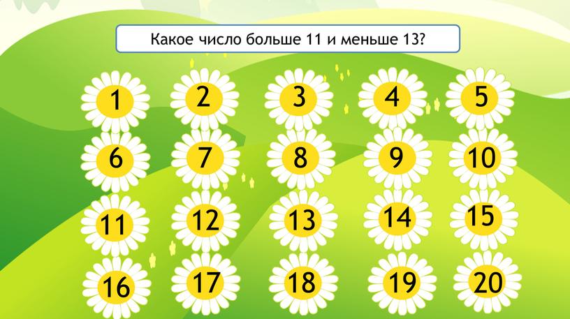 Какое число больше 11 и меньше 13?