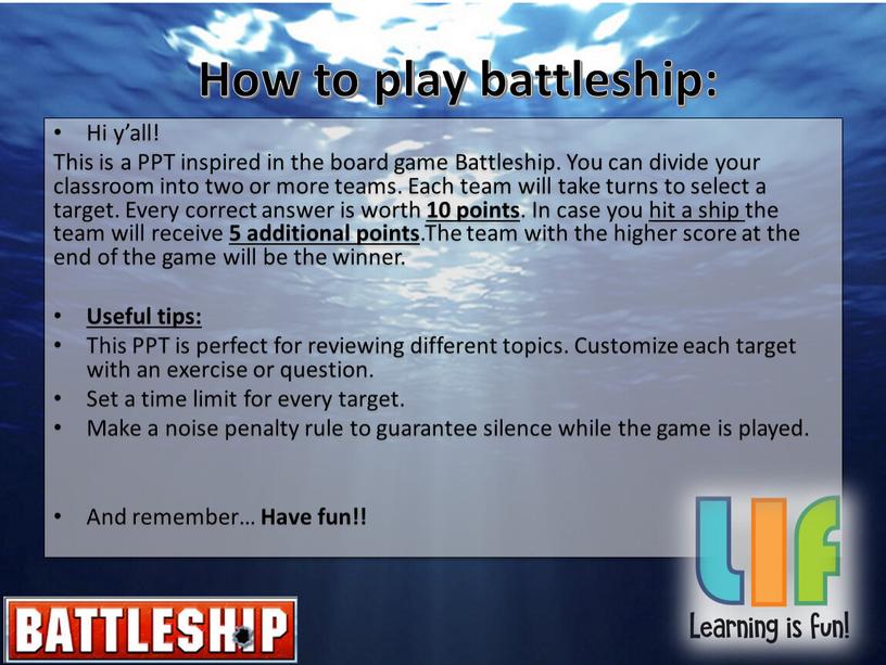 How to play battleship: Hi y’all!