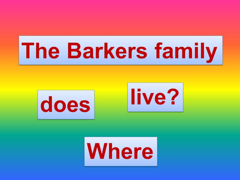 The Barkers family Where does live?