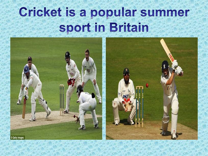 Cricket is a popular summer sport in