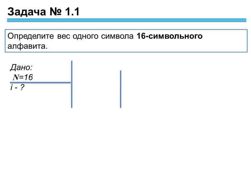 Определите вес одного символа 16-символьного алфавита