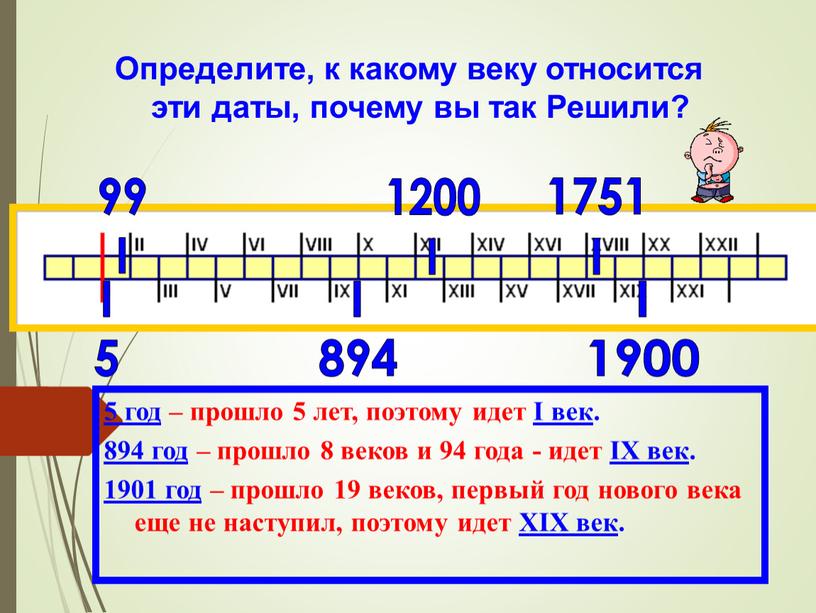 Определите, к какому веку относится эти даты, почему вы так