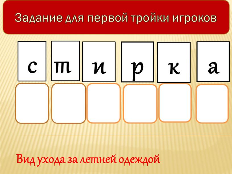 Вид ухода за летней одеждой с т и р к