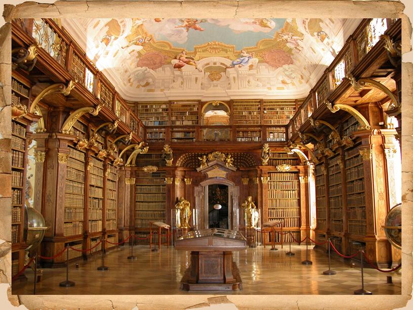 В Средние века очагами книжности были монастырские библиотеки