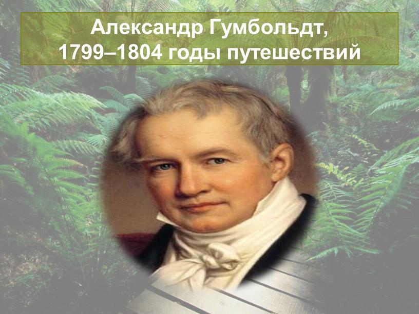 Александр Гумбольдт, 1799–1804 годы путешествий