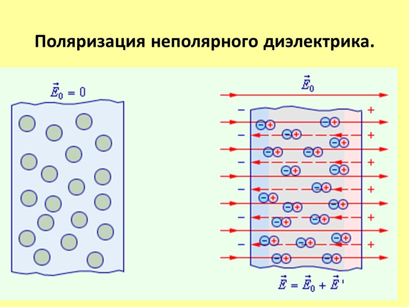 Поляризация неполярного диэлектрика