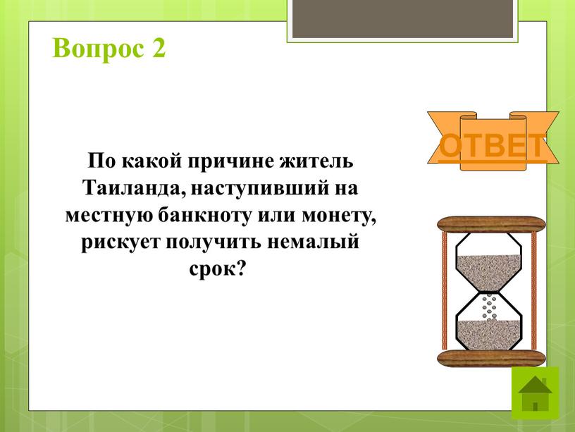 Вопрос 2 ОТВЕТ По какой причине житель