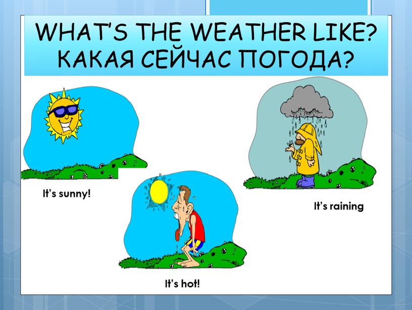 WHAT’S THE WEATHER LIKE? КАКАЯ