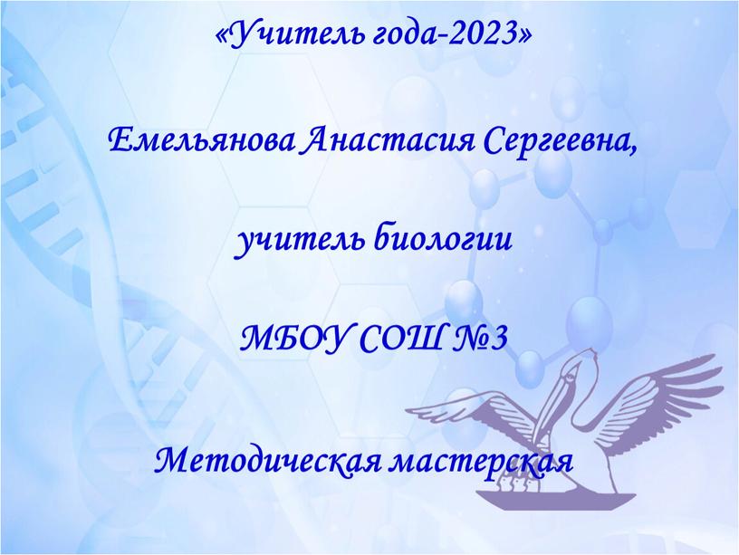 Учитель года-2023» Емельянова Анастасия