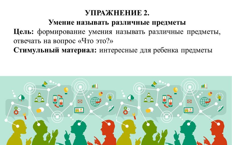 УПРАЖНЕНИЕ 2. Умение называть различные предметы