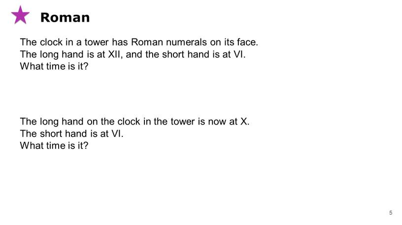 Roman The clock in a tower has