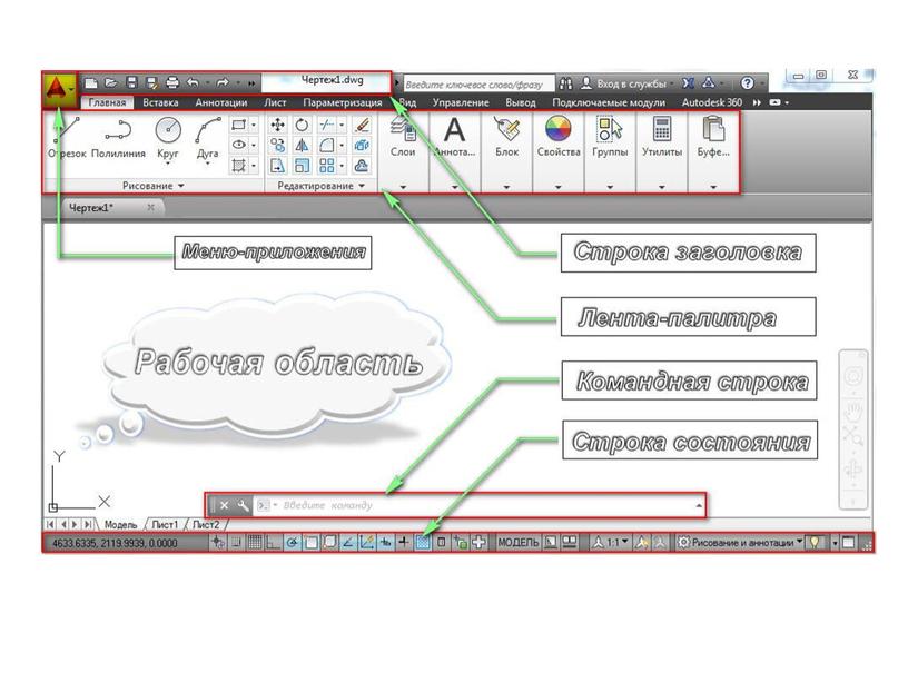 НАЧАЛО РАБОТЫ В AUTOCAD. ОСНОВНЫЕ ЭЛЕМЕНТЫ ИНТЕРФЕЙСА