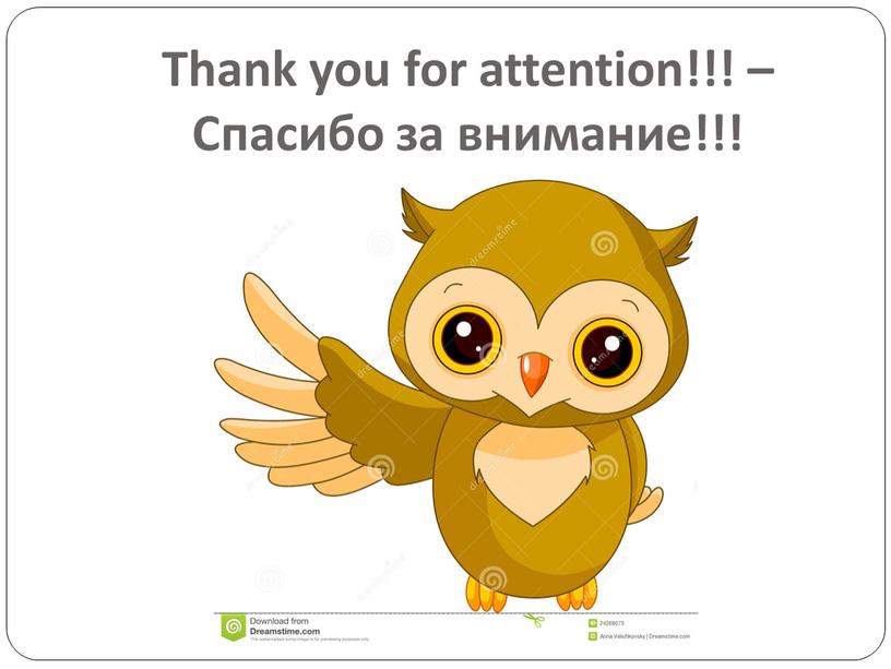 Thank you for attention!!! – Спасибо за внимание!!!
