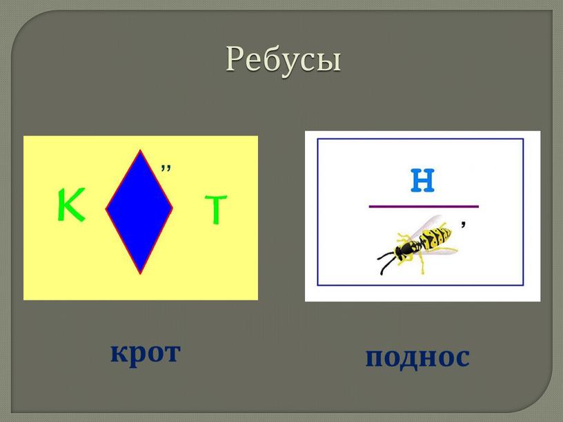 крот поднос Ребусы