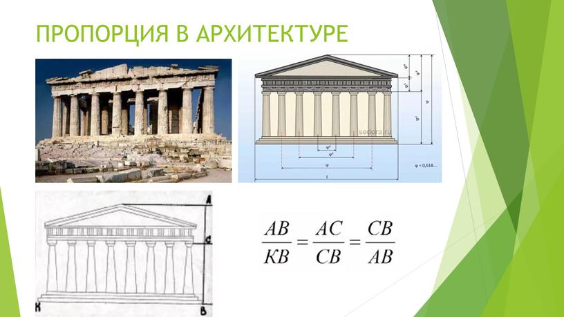 ПРОПОРЦИЯ В АРХИТЕКТУРЕ