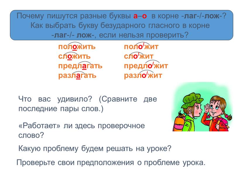 Что вас удивило? (Сравните две последние пары слов