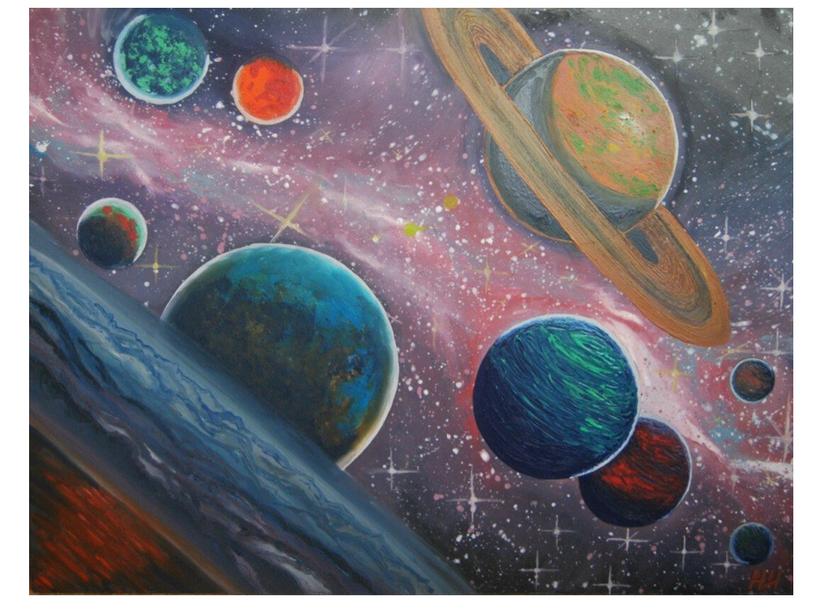 Презентация к уроку  "Космос далекий и близкий",Изобразительное искусство, 6 класс