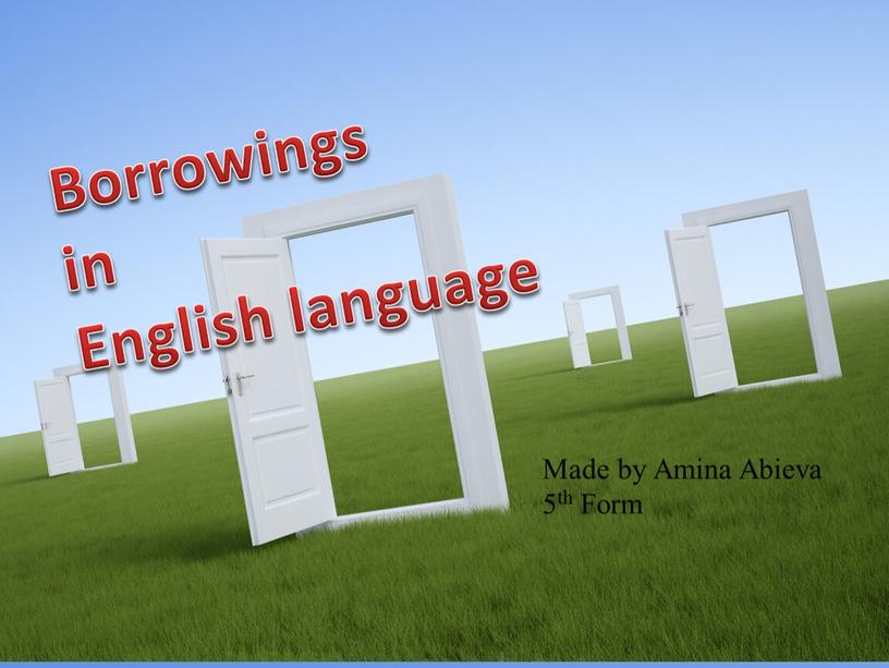 Borrowings in English language