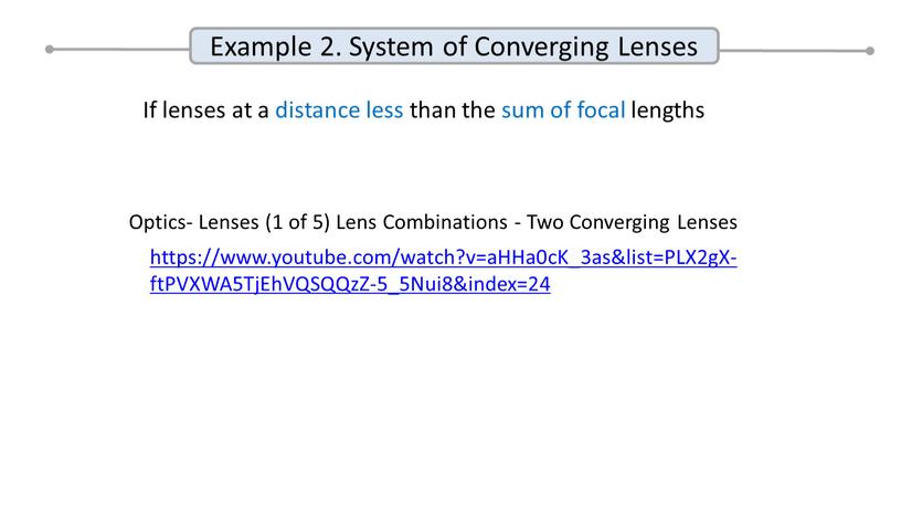 Example 2. System of Converging