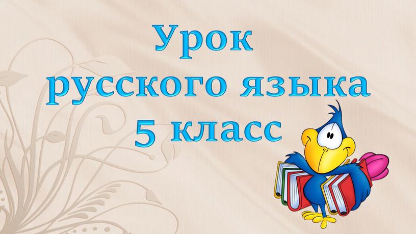 Урок русского языка 5 класс