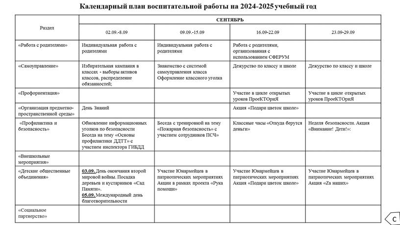 Раздел СЕНТЯБРЬ 02.09.-8.09 09