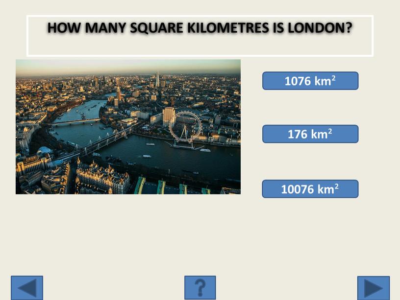How many square kilometres is London?