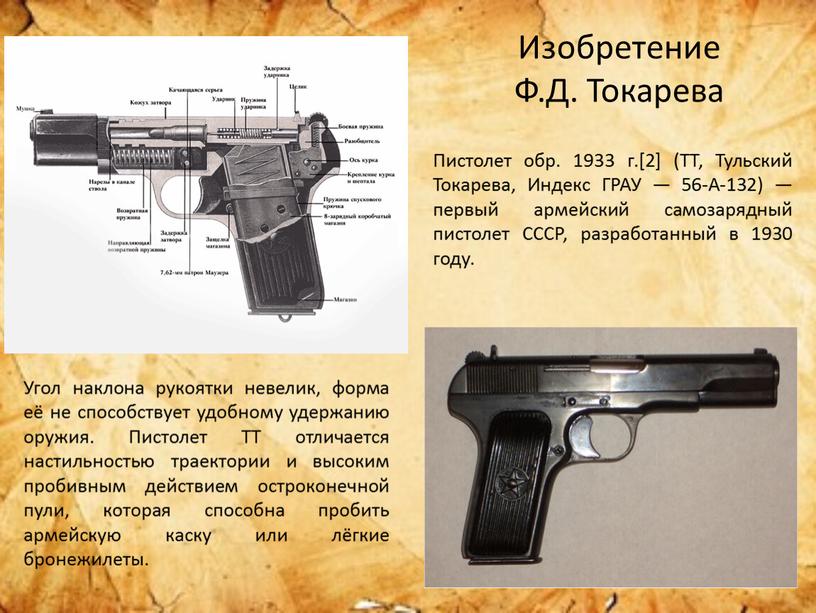 Пистолет обр. 1933 г.[2] (ТТ, Тульский
