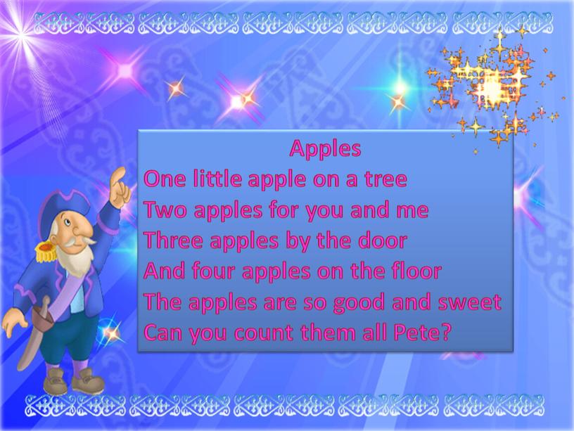 Apples One little apple on a tree