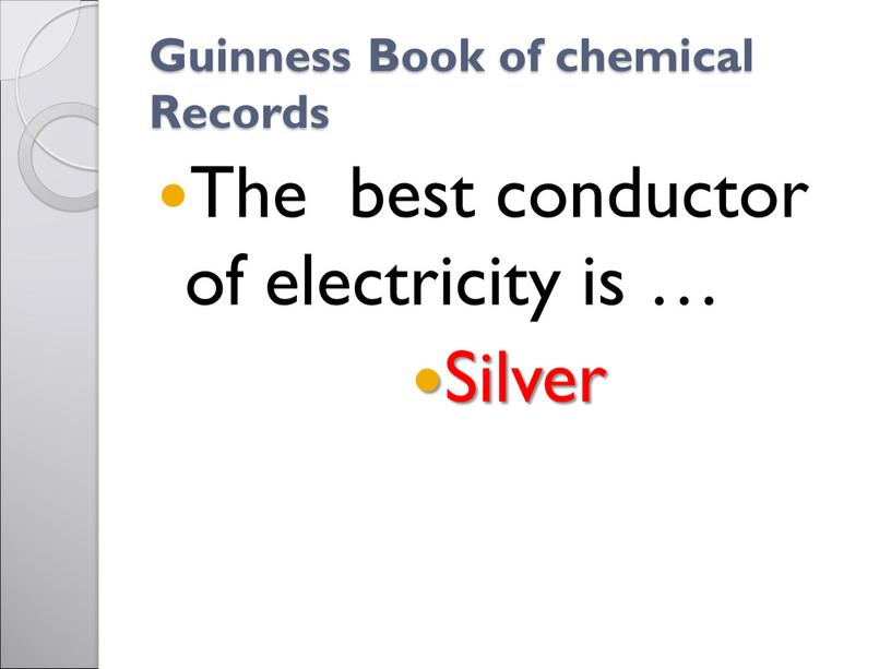 Guinness Book of chemical Records