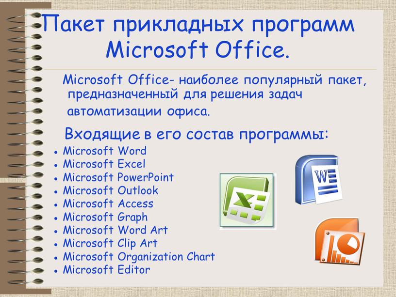 Пакет прикладных программ Microsoft