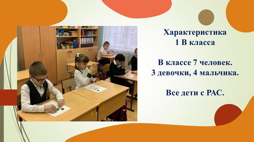 Характеристика 1 В класса В классе 7 человек