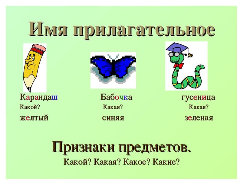 Урок русского языка "Связь прилагательного с существительным" (презентация)