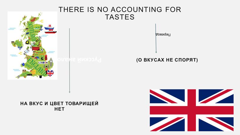 на вкус и цвет товарищей нет (о вкусах не спорят) there is no accounting for tastes Перевод Русский аналог