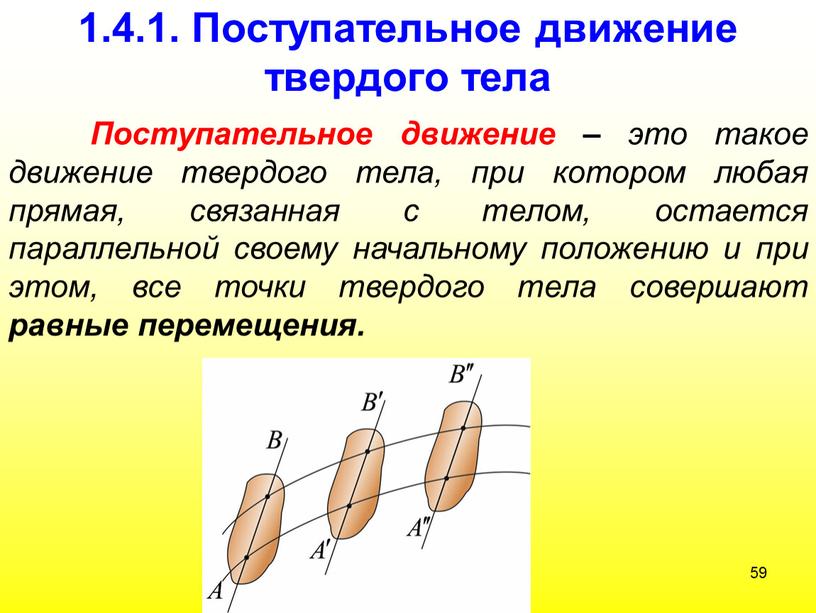 Поступательное движение твердого тела