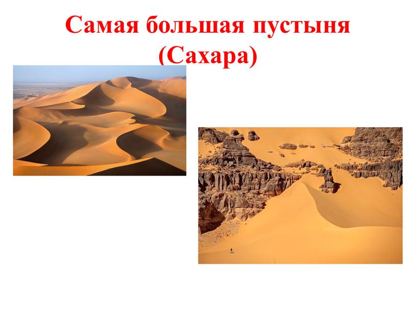 Самая большая пустыня (Сахара)