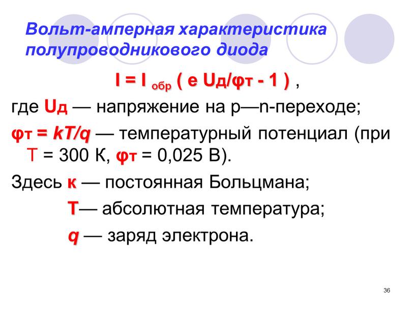 Вольт-амперная характеристика полупроводникового диода