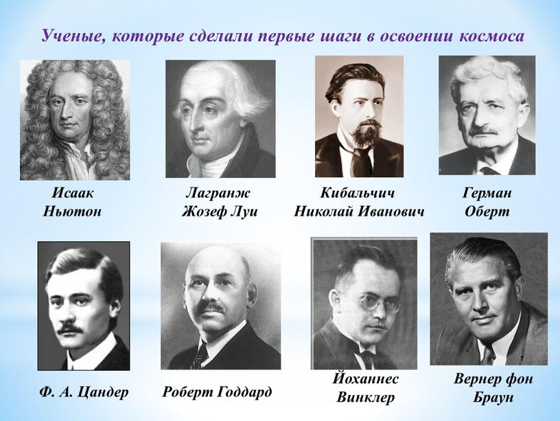 Ученые, которые сделали первые шаги в освоении космоса