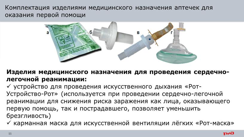 Комплектация изделиями медицинского назначения аптечек для оказания первой помощи