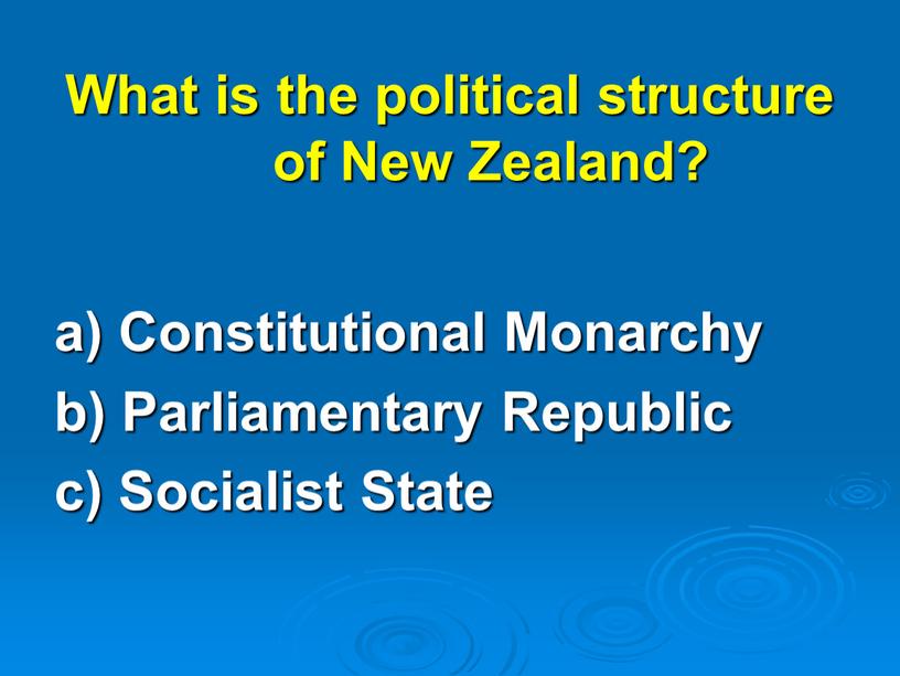 What is the political structure of