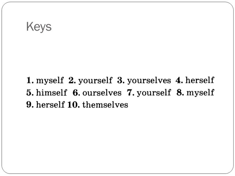 Keys