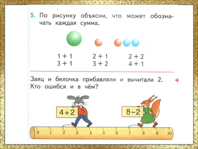 Урок математики 1 класс. Слагаемые сумма