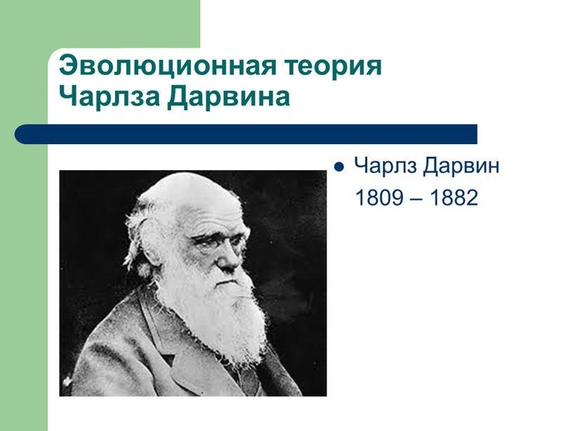 Эволюционная теория Чарлза Дарвина