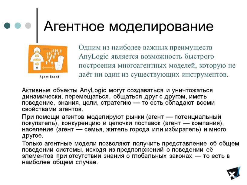 Агентное моделирование Активные объекты
