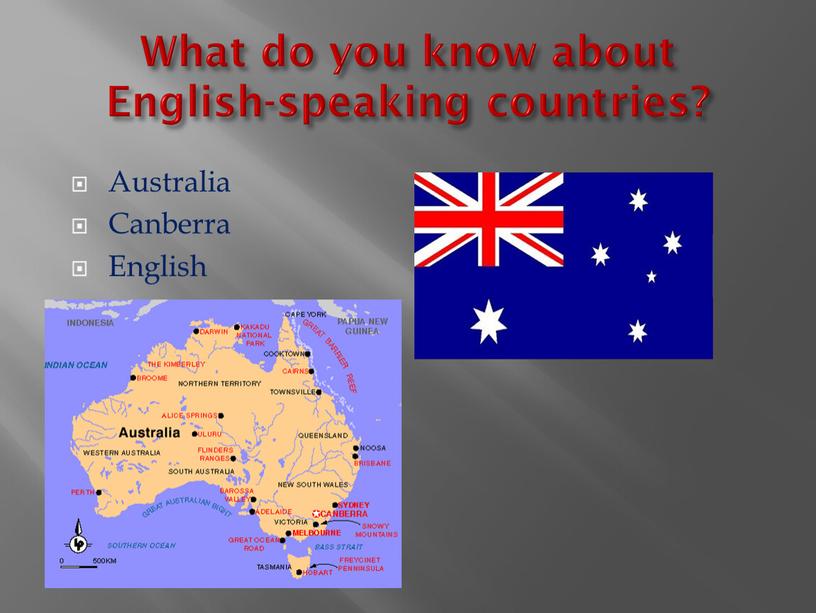 What do you know about English-speaking countries?