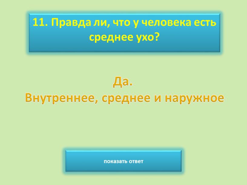 Правда ли, что у человека есть среднее ухо? показать ответ