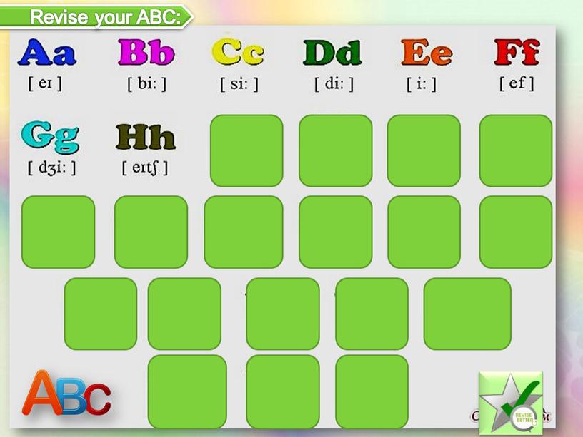 Revise your ABC: